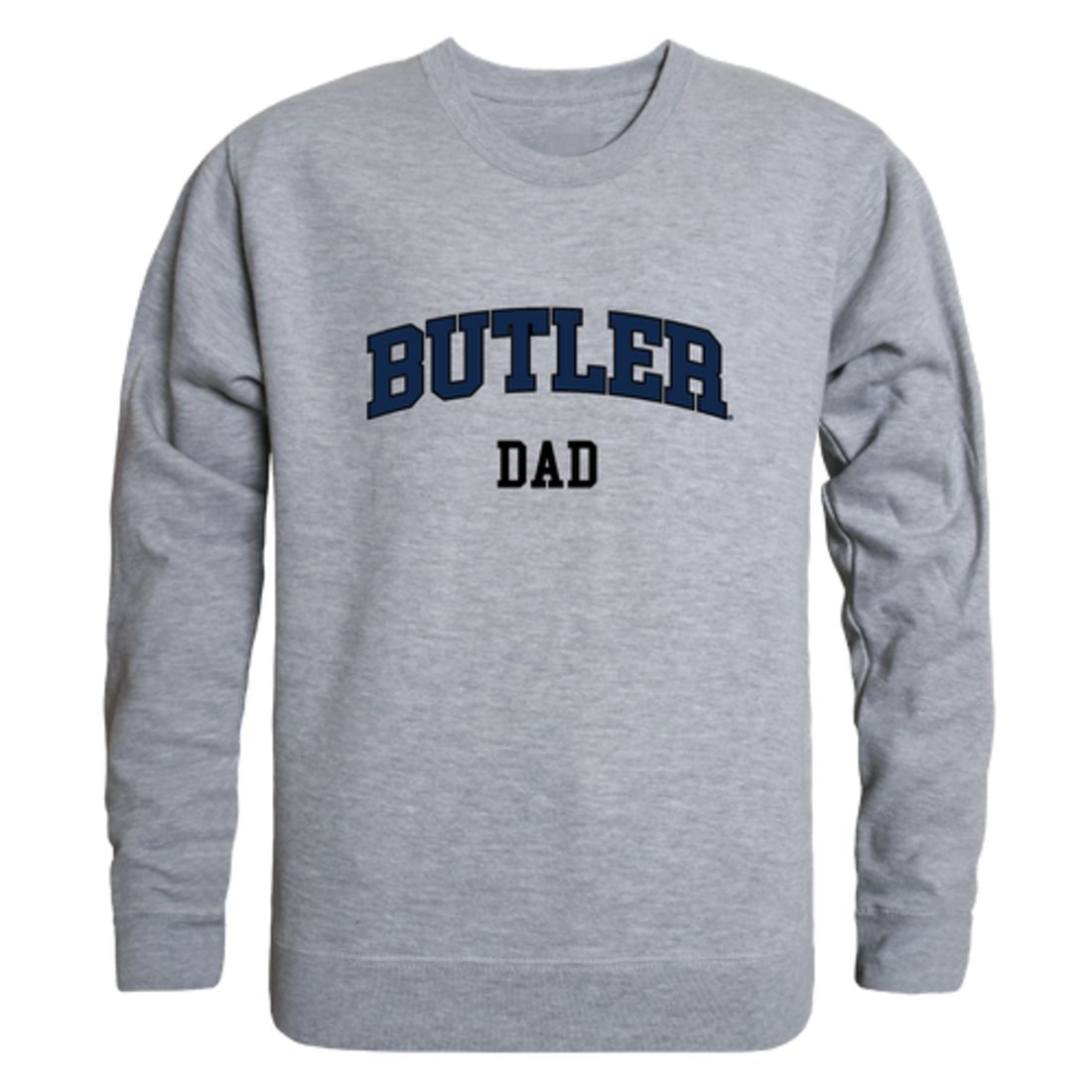 Butler University Bulldog Dad Fleece Crewneck Pullover Sweatshirt Heather Grey-Campus-Wardrobe