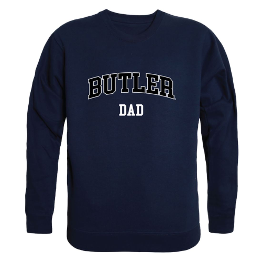 Butler University Bulldog Dad Fleece Crewneck Pullover Sweatshirt Heather Grey-Campus-Wardrobe