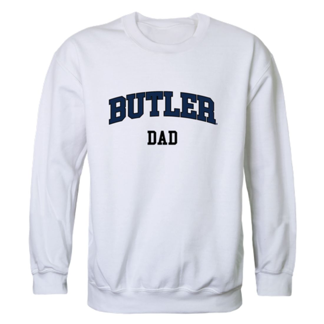 Butler University Bulldog Dad Fleece Crewneck Pullover Sweatshirt Heather Grey-Campus-Wardrobe