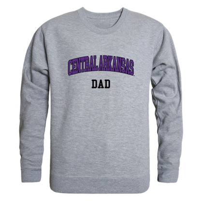 UCA University of Central Arkansas Bears Dad Fleece Crewneck Pullover Sweatshirt Heather Charcoal-Campus-Wardrobe