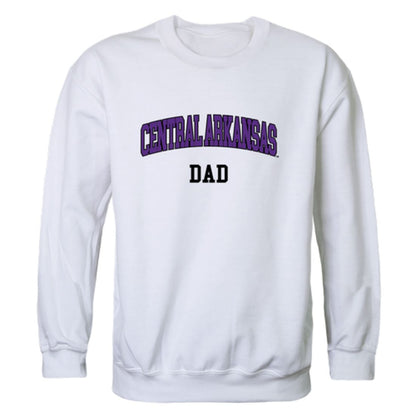 UCA University of Central Arkansas Bears Dad Fleece Crewneck Pullover Sweatshirt Heather Charcoal-Campus-Wardrobe