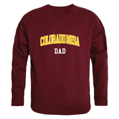 CMU Colorado Mesa University Maverick Dad Fleece Crewneck Pullover Sweatshirt Heather Grey-Campus-Wardrobe