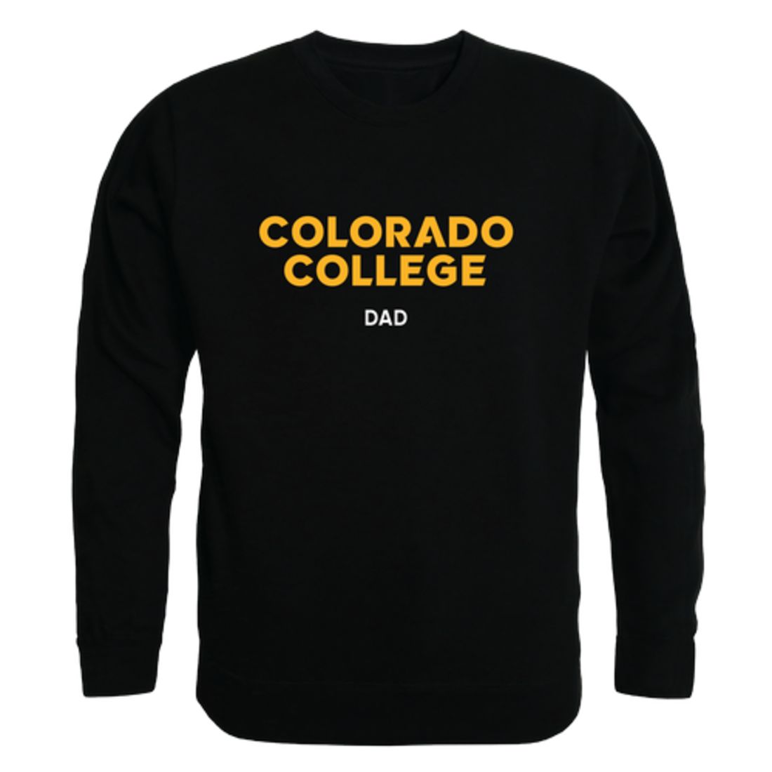 Colorado College CC Tigers Dad Fleece Crewneck Pullover Sweatshirt Black-Campus-Wardrobe