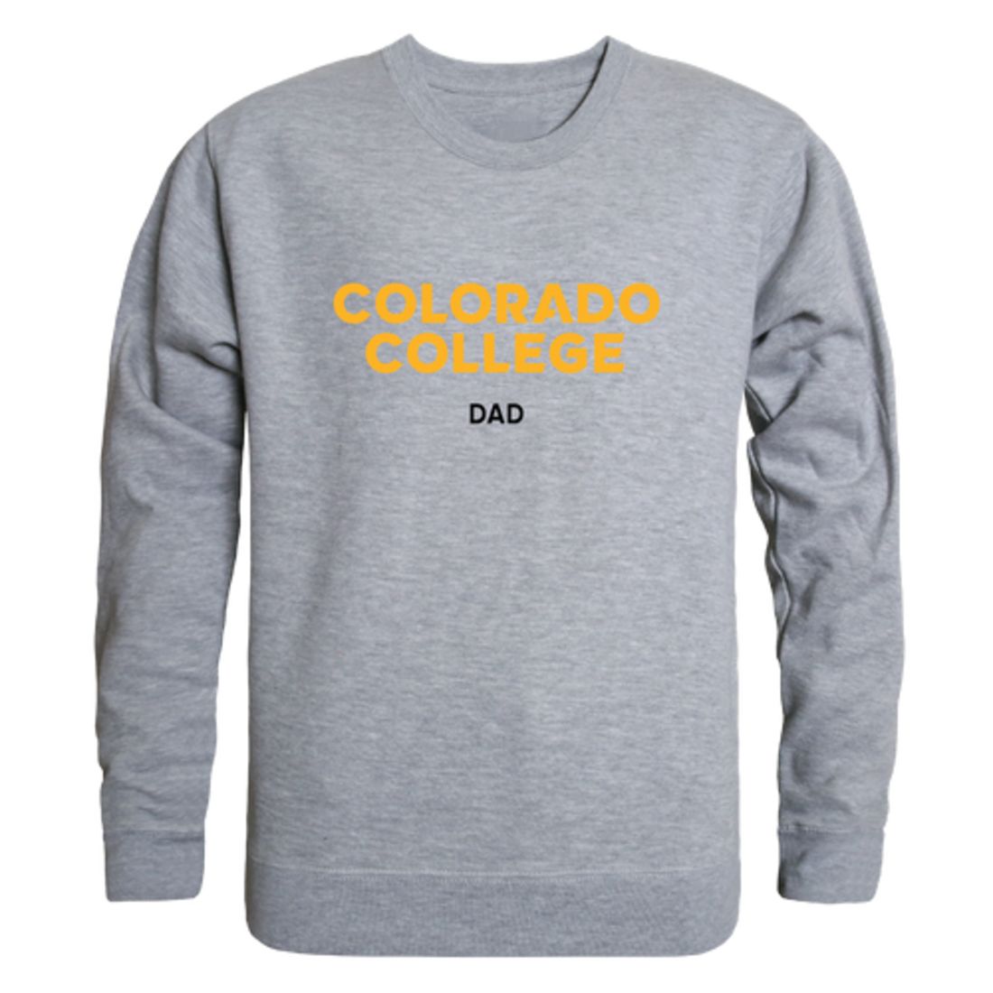 Colorado College CC Tigers Dad Fleece Crewneck Pullover Sweatshirt Black-Campus-Wardrobe