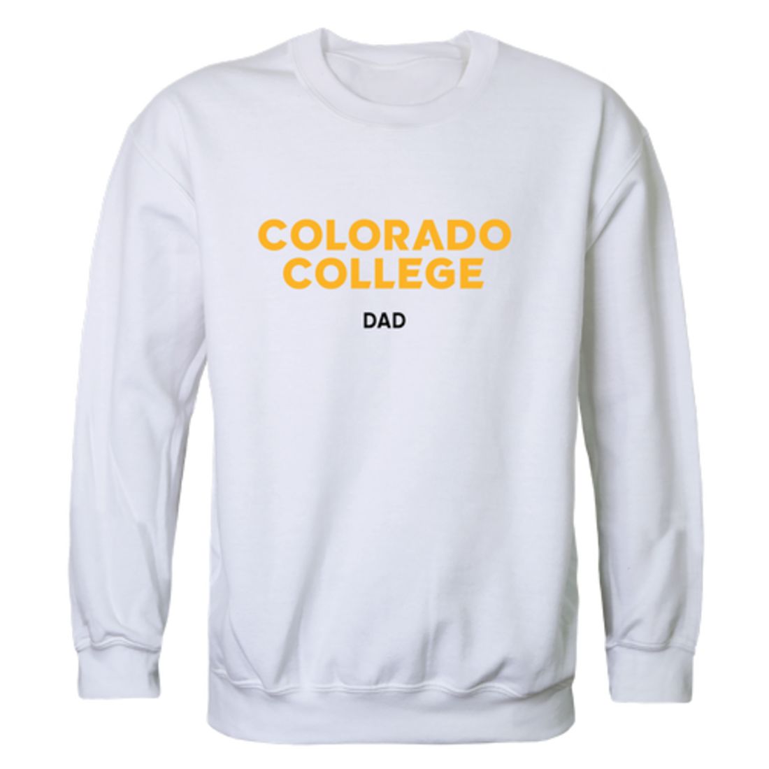 Colorado College CC Tigers Dad Fleece Crewneck Pullover Sweatshirt Black-Campus-Wardrobe