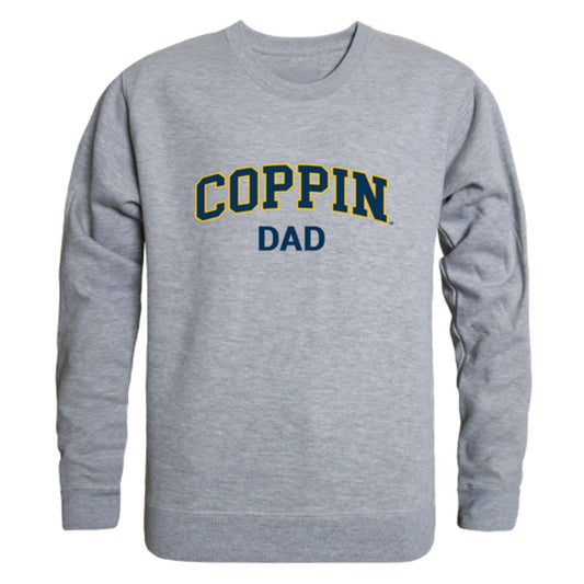 CSU Coppin State University Eagles Dad Fleece Crewneck Pullover Sweatshirt Heather Grey-Campus-Wardrobe