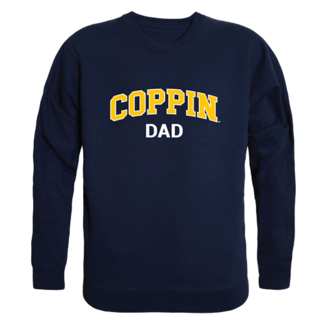 CSU Coppin State University Eagles Dad Fleece Crewneck Pullover Sweatshirt Heather Grey-Campus-Wardrobe