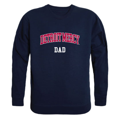 UDM University of Detroit Mercy Titans Dad Fleece Crewneck Pullover Sweatshirt Heather Grey-Campus-Wardrobe
