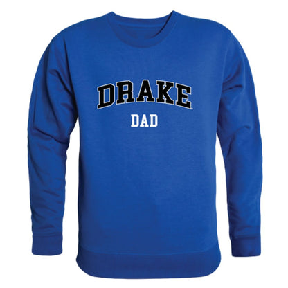 Drake University Bulldogs Dad Fleece Crewneck Pullover Sweatshirt Heather Grey-Campus-Wardrobe