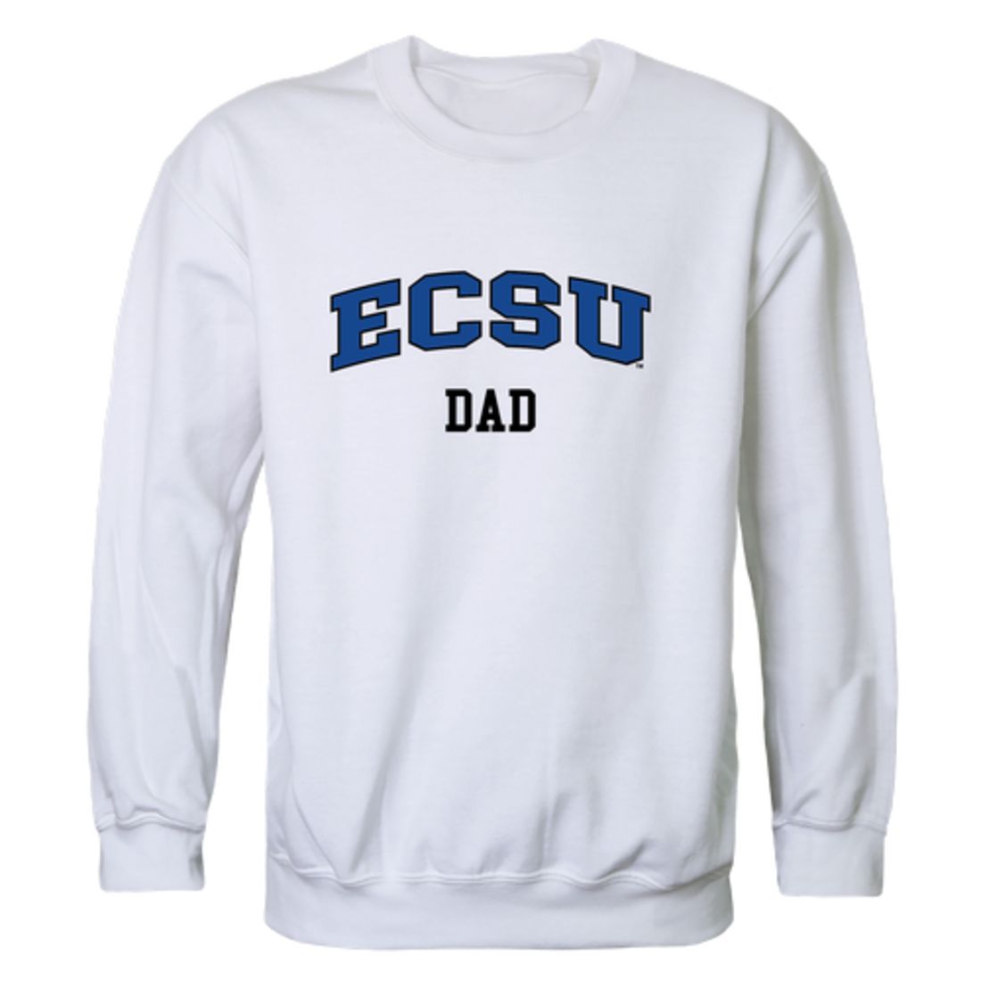ECSU Elizabeth City State University Vikings Dad Fleece Crewneck Pullover Sweatshirt Heather Grey-Campus-Wardrobe