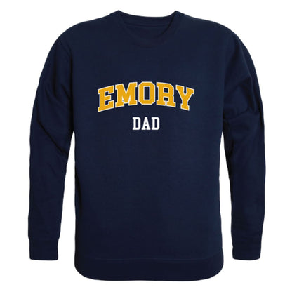 Emory University Eagles Dad Fleece Crewneck Pullover Sweatshirt Heather Grey-Campus-Wardrobe