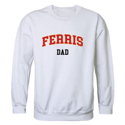 FSU Ferris State University Bulldogs Dad Fleece Crewneck Pullover Sweatshirt Heather Grey-Campus-Wardrobe