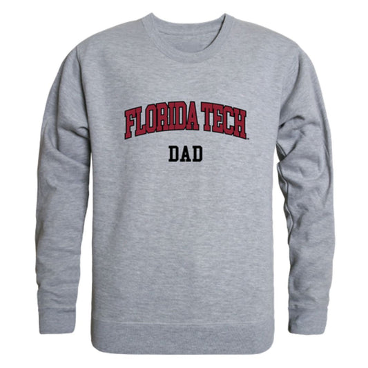 FIorida Institute of Technology Panthers Dad Fleece Crewneck Pullover Sweatshirt Heather Grey-Campus-Wardrobe