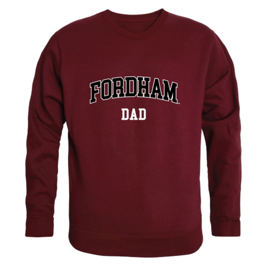 Fordham University Rams Dad Fleece Crewneck Pullover Sweatshirt Heather Grey-Campus-Wardrobe