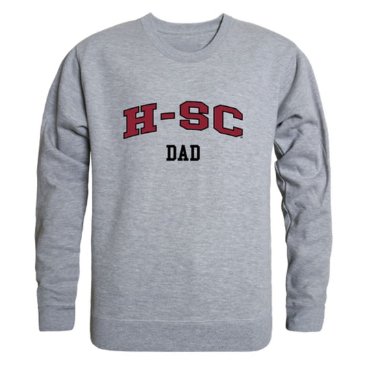 HSC Hampden-Sydney College Tigers Dad Fleece Crewneck Pullover Sweatshirt Heather Grey-Campus-Wardrobe