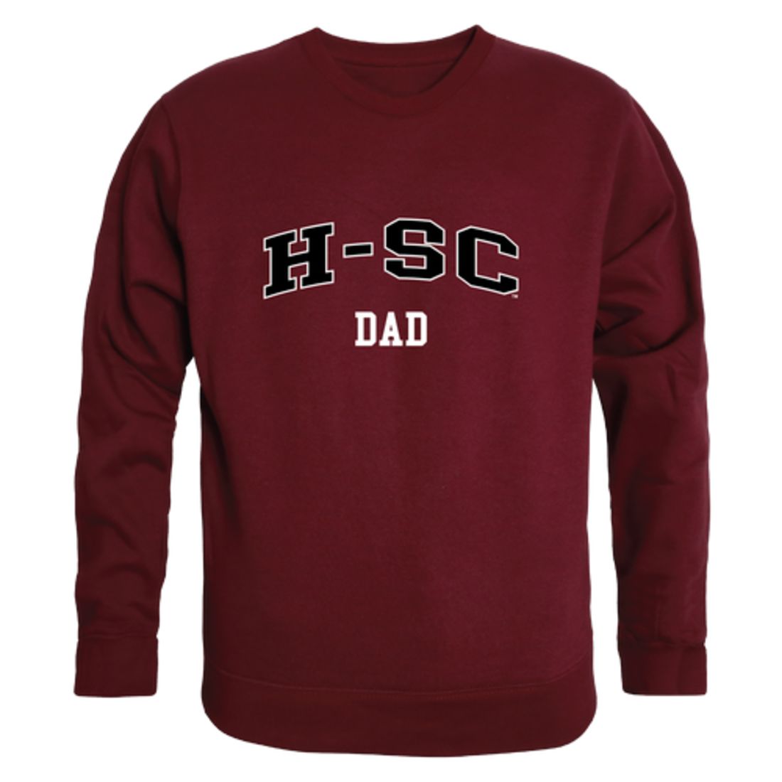 HSC Hampden-Sydney College Tigers Dad Fleece Crewneck Pullover Sweatshirt Heather Grey-Campus-Wardrobe