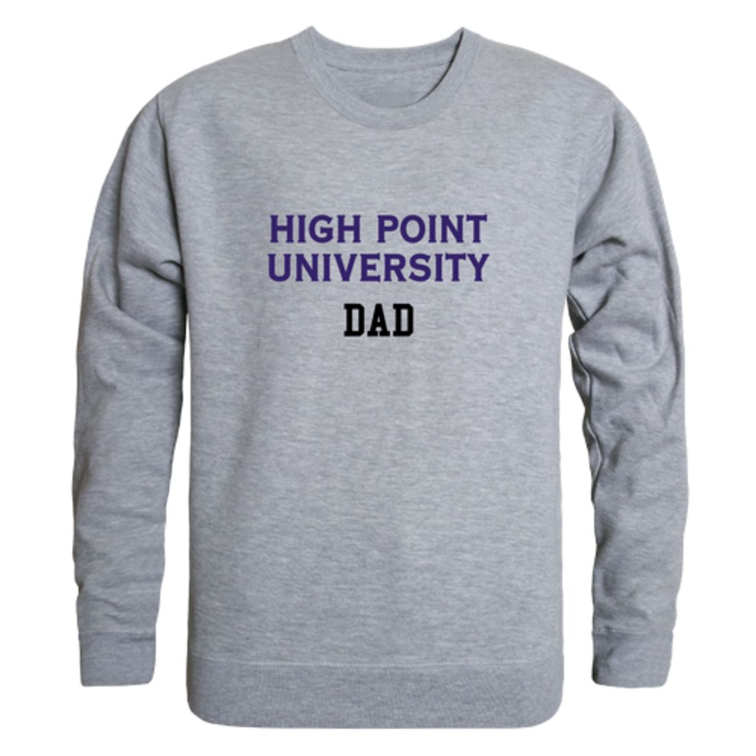HPU High Point University Panthers Dad Fleece Crewneck Pullover Sweatshirt Heather Charcoal-Campus-Wardrobe
