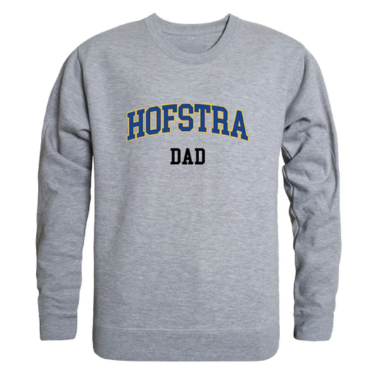 Hofstra University Pride Dad Fleece Crewneck Pullover Sweatshirt Heather Grey-Campus-Wardrobe