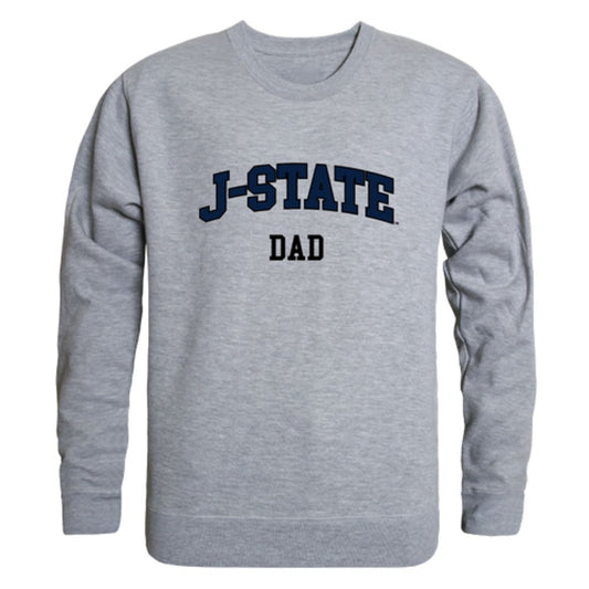 JSU Jackson State University Tigers Dad Fleece Crewneck Pullover Sweatshirt Heather Grey-Campus-Wardrobe