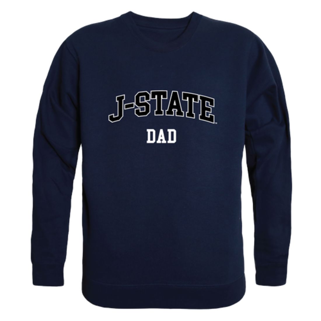 JSU Jackson State University Tigers Dad Fleece Crewneck Pullover Sweatshirt Heather Grey-Campus-Wardrobe