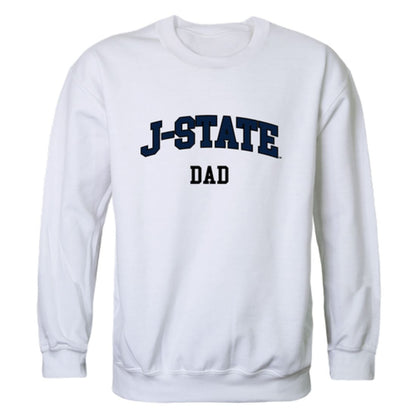 JSU Jackson State University Tigers Dad Fleece Crewneck Pullover Sweatshirt Heather Grey-Campus-Wardrobe