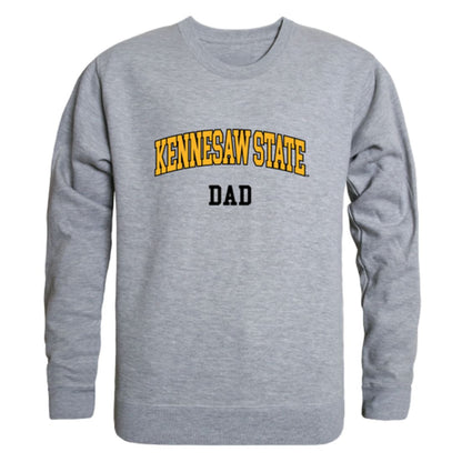 KSU Kennesaw State University Owls Dad Fleece Crewneck Pullover Sweatshirt Black-Campus-Wardrobe