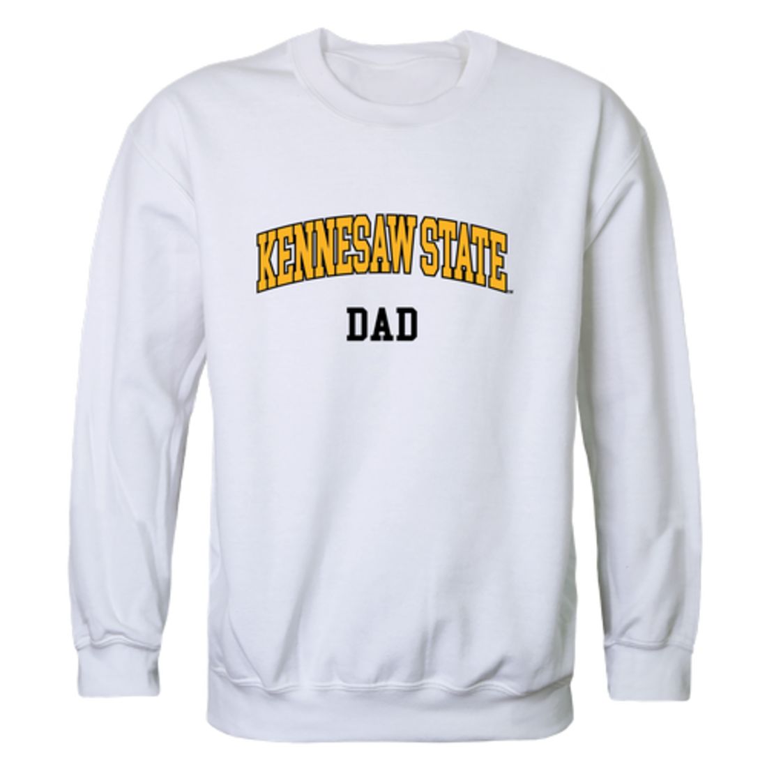 KSU Kennesaw State University Owls Dad Fleece Crewneck Pullover Sweatshirt Black-Campus-Wardrobe