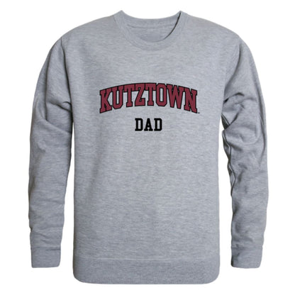 Kutztown University of Pennsylvania Golden Bears Dad Fleece Crewneck Pullover Sweatshirt Heather Grey-Campus-Wardrobe
