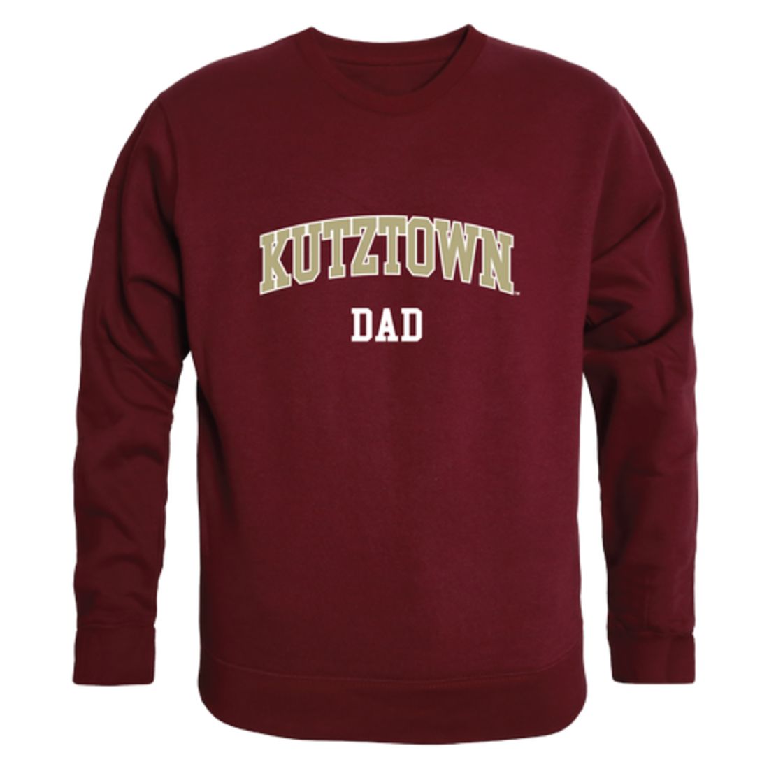 Kutztown University of Pennsylvania Golden Bears Dad Fleece Crewneck Pullover Sweatshirt Heather Grey-Campus-Wardrobe