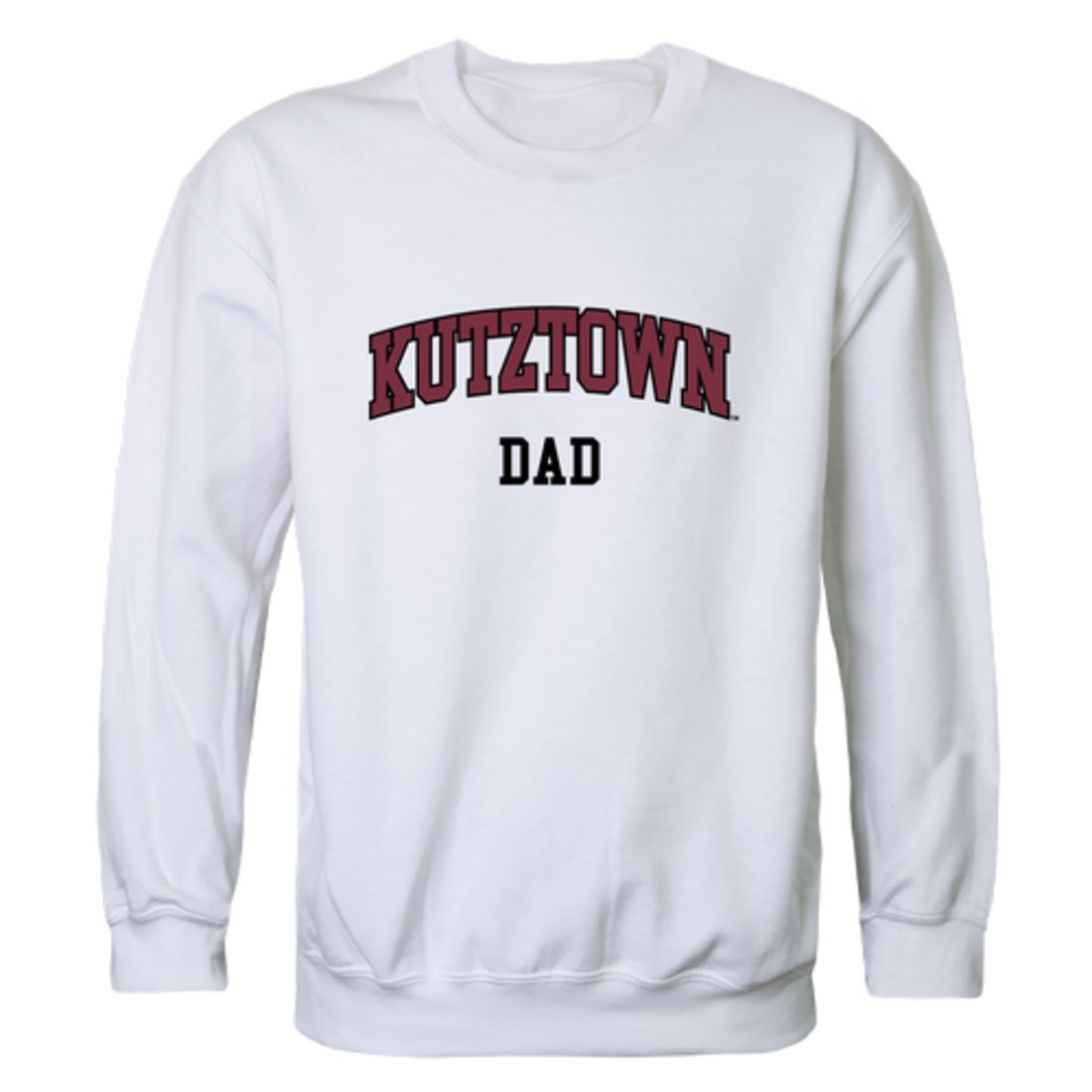 Kutztown University of Pennsylvania Golden Bears Dad Fleece Crewneck Pullover Sweatshirt Heather Grey-Campus-Wardrobe