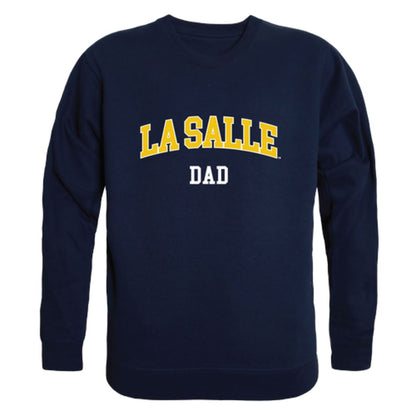 La Salle University Explorers Dad Fleece Crewneck Pullover Sweatshirt Heather Grey-Campus-Wardrobe