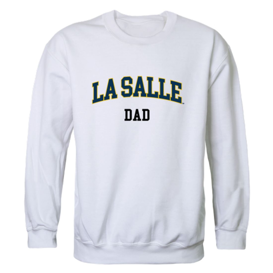 La Salle University Explorers Dad Fleece Crewneck Pullover Sweatshirt Heather Grey-Campus-Wardrobe