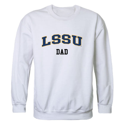 LSSU Lake Superior State University Lakers Dad Fleece Crewneck Pullover Sweatshirt Heather Grey-Campus-Wardrobe