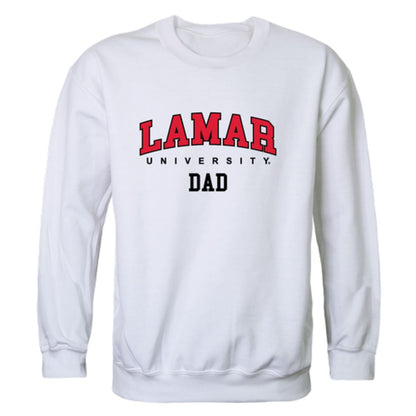 Lamar University Cardinals Dad Fleece Crewneck Pullover Sweatshirt Heather Grey-Campus-Wardrobe