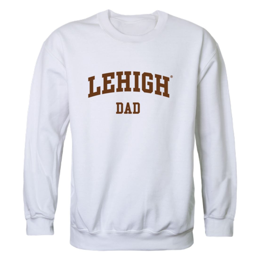 Lehigh University Mountain Hawks Dad Fleece Crewneck Pullover Sweatshirt Heather Grey-Campus-Wardrobe