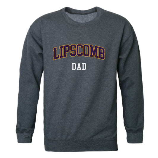Lipscomb University Bisons Dad Fleece Crewneck Pullover Sweatshirt Heather Charcoal-Campus-Wardrobe