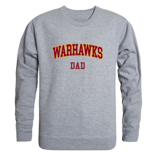ULM University of Louisiana Monroe Warhawks Dad Fleece Crewneck Pullover Sweatshirt Heather Grey-Campus-Wardrobe