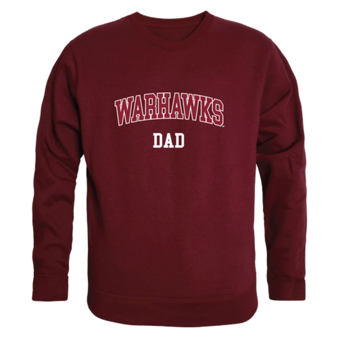 ULM University of Louisiana Monroe Warhawks Dad Fleece Crewneck Pullover Sweatshirt Heather Grey-Campus-Wardrobe
