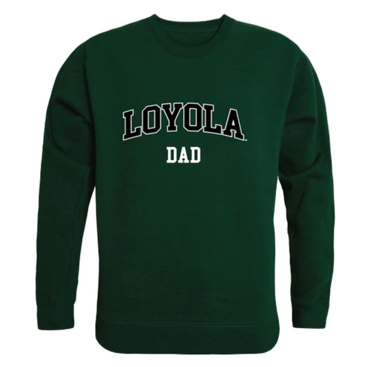 Loyola University Maryland Greyhounds Dad Fleece Crewneck Pullover Sweatshirt Forest-Campus-Wardrobe