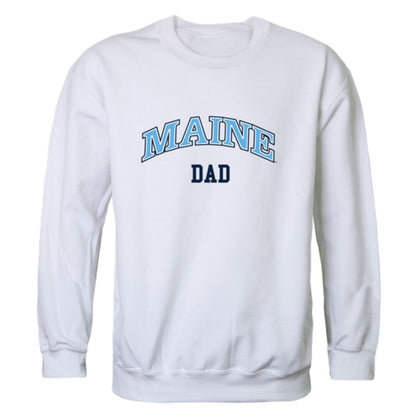 UMaine University of Maine Black Bears Dad Fleece Crewneck Pullover Sweatshirt Heather Grey-Campus-Wardrobe