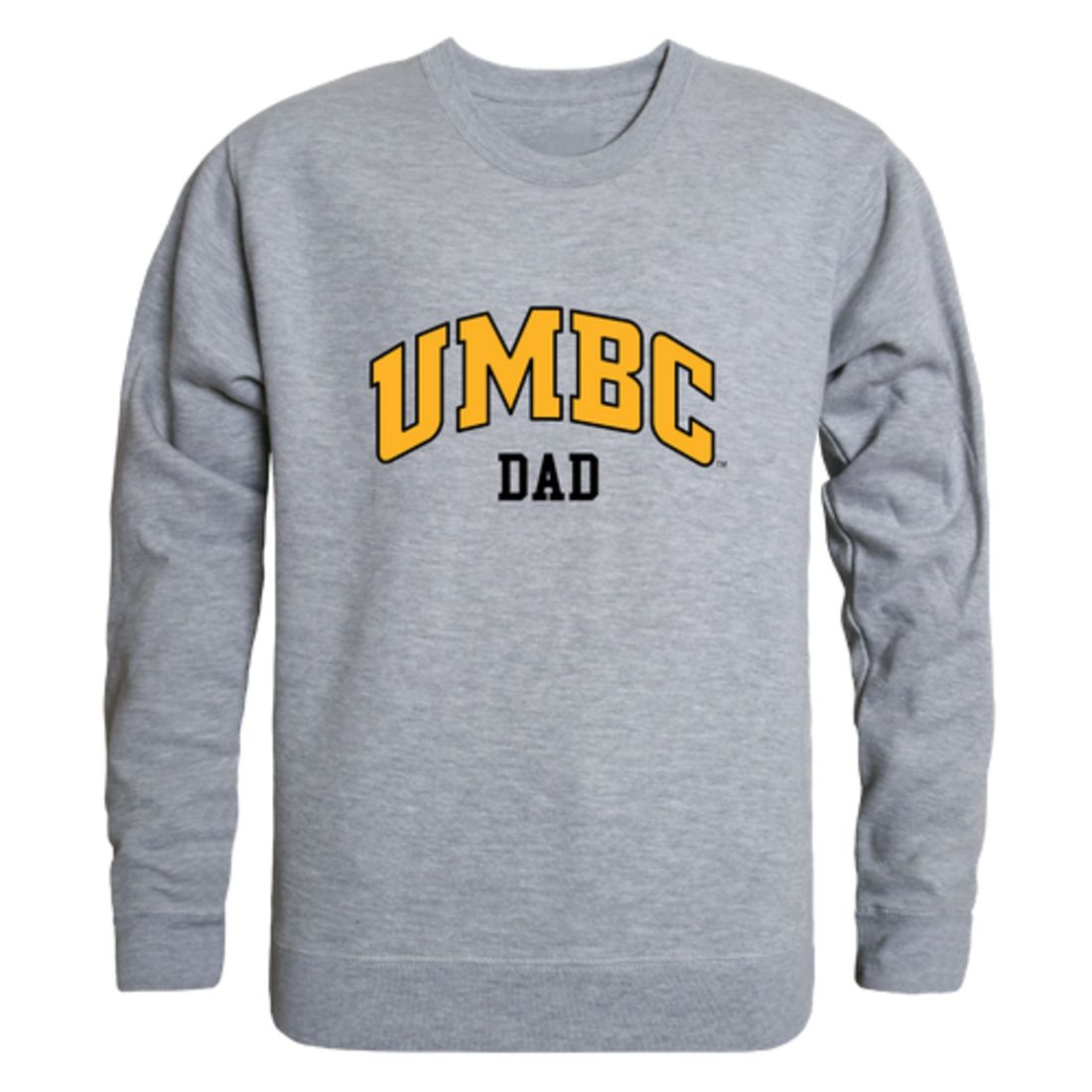 UMBC University of Maryland Baltimore Retrievers Dad Fleece Crewneck Pullover Sweatshirt Black-Campus-Wardrobe
