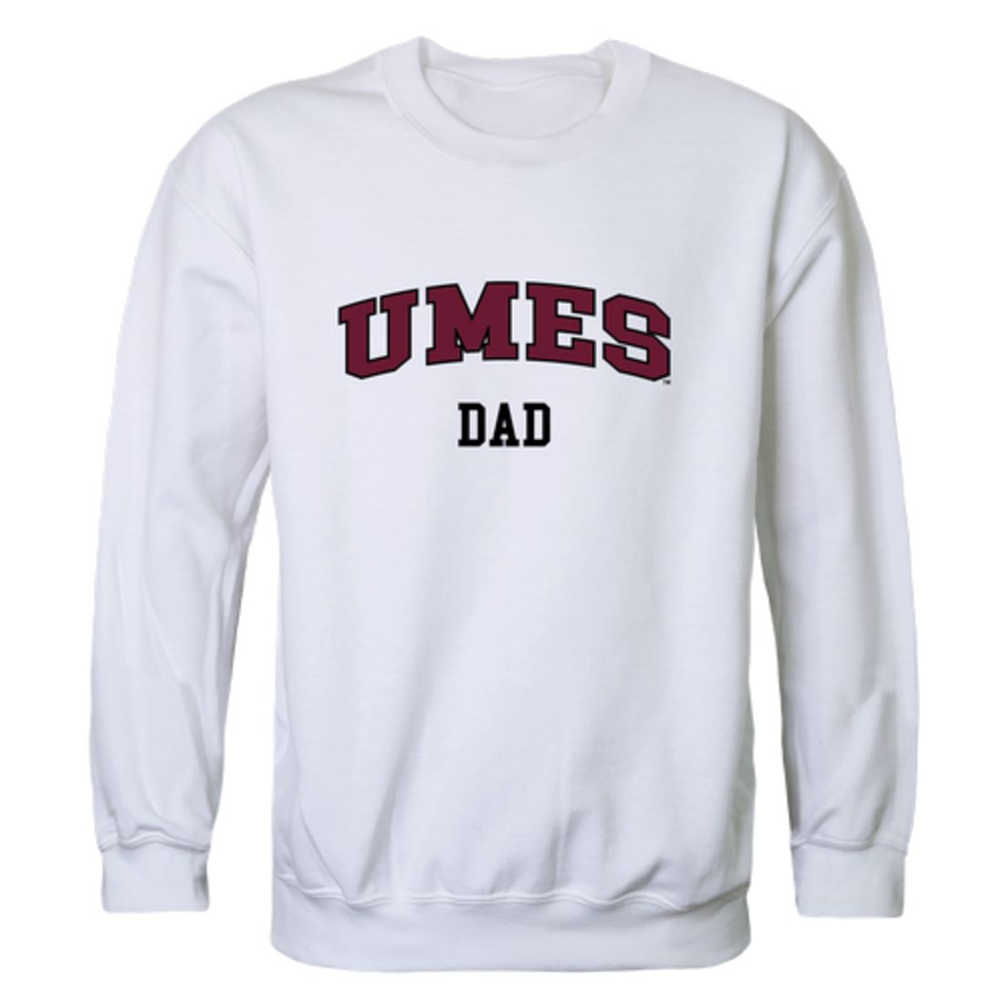 UMES University of Maryland Eastern Shore Hawks Dad Fleece Crewneck Pullover Sweatshirt Heather Grey-Campus-Wardrobe