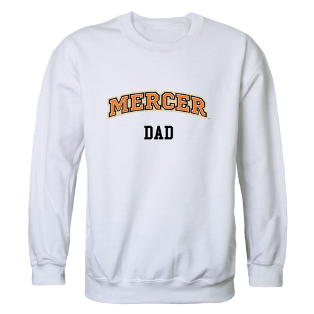 Mercer University Bears Dad Fleece Crewneck Pullover Sweatshirt Heather Charcoal-Campus-Wardrobe