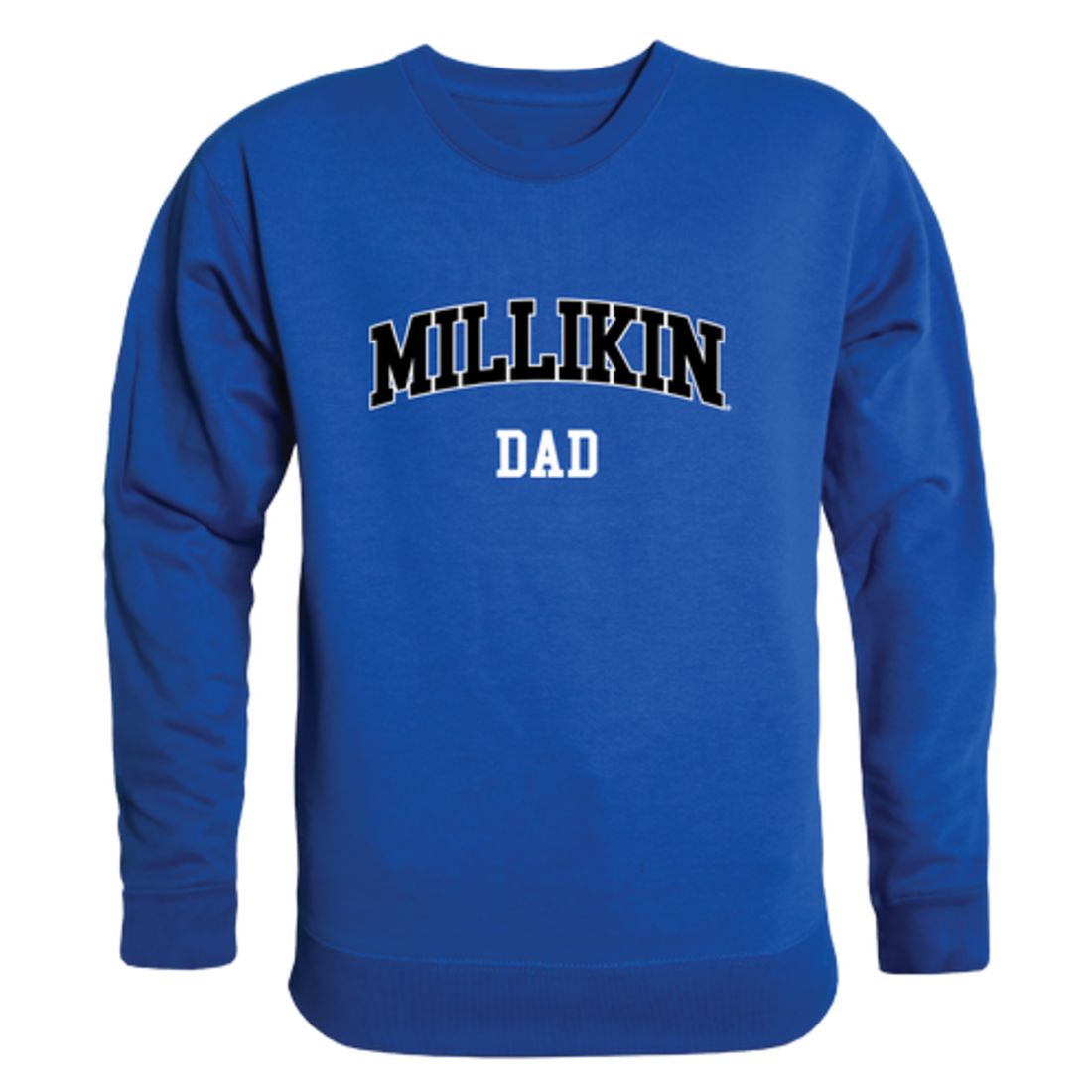 Millikin University Big Blue Dad Fleece Crewneck Pullover Sweatshirt Heather Grey-Campus-Wardrobe