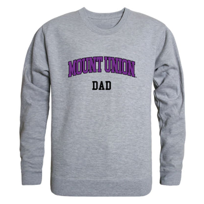 University of Mount Union Raiders Dad Fleece Crewneck Pullover Sweatshirt Heather Charcoal-Campus-Wardrobe