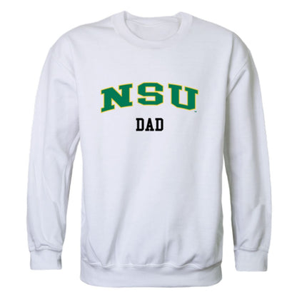 NSU Norfolk State University Spartans Dad Fleece Crewneck Pullover Sweatshirt Heather Charcoal-Campus-Wardrobe