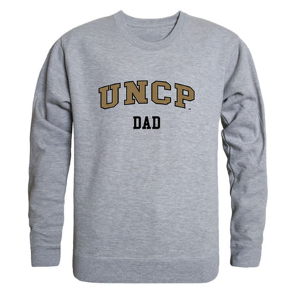 UNCP University of North Carolina at Pembroke Braves Dad Fleece Crewneck Pullover Sweatshirt Black-Campus-Wardrobe