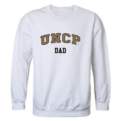 UNCP University of North Carolina at Pembroke Braves Dad Fleece Crewneck Pullover Sweatshirt Black-Campus-Wardrobe