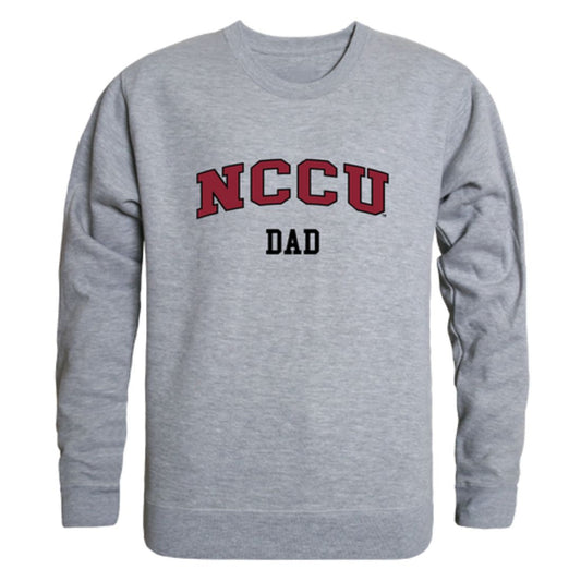 NCCU North Carolina Central University Eagles Dad Fleece Crewneck Pullover Sweatshirt Heather Grey-Campus-Wardrobe