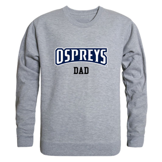 UNF University of North Florida Osprey Dad Fleece Crewneck Pullover Sweatshirt Heather Grey-Campus-Wardrobe